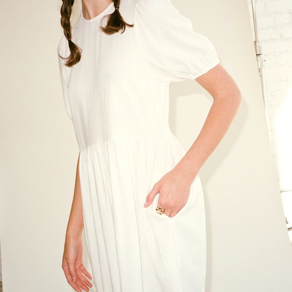 Lisa Says Gah Pia White Mini Dress, XS, NWT